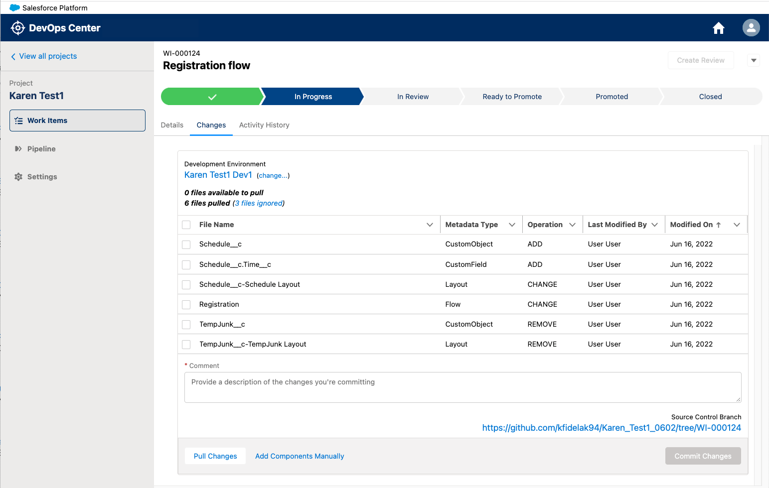 Admin counterparts can make changes directly in DevOps Center, allowing all changes to be kept in sync and be based upon the same source of truth.