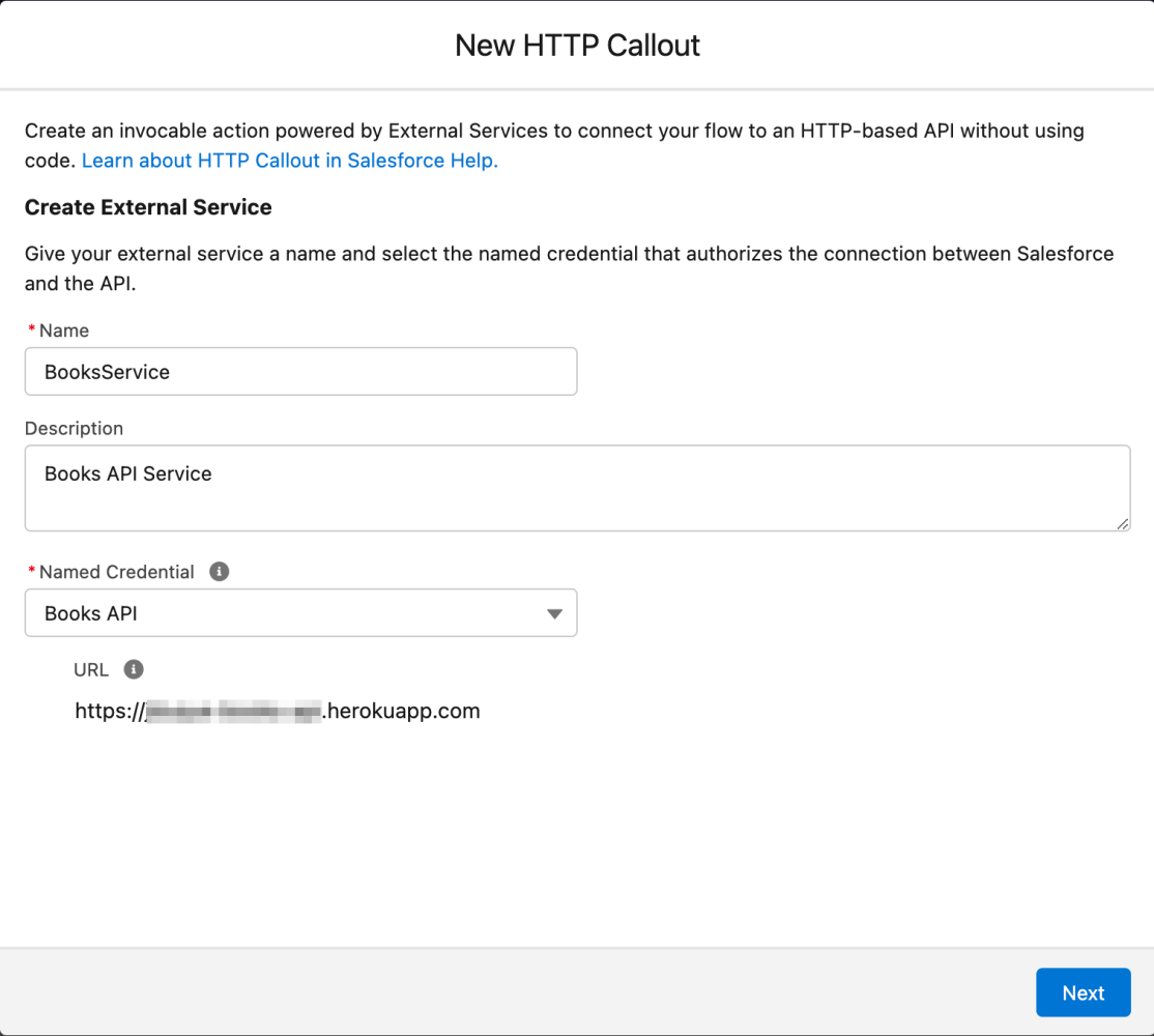 Create new HTTP Callout form