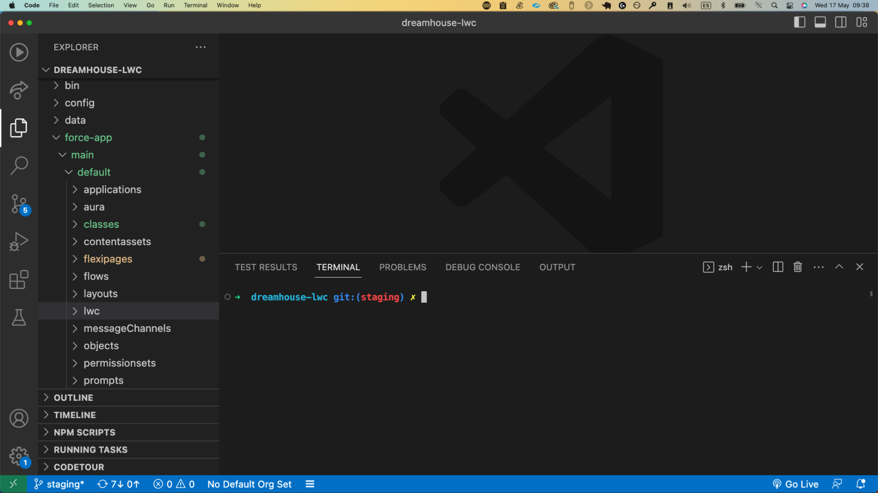 VS Code integrated terminal