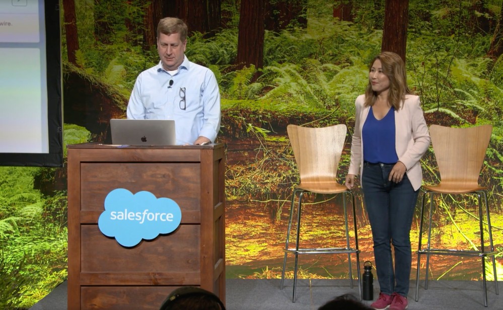 A scene from the Dreamforce session recording