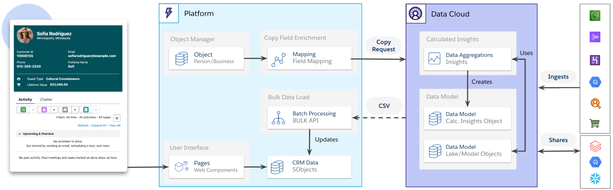 Data Cloud with copy field enrichments