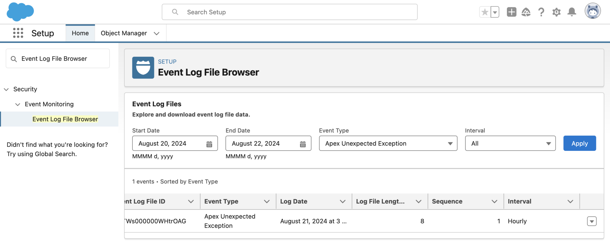 Image showing how to download event logs via the Event Log file browser