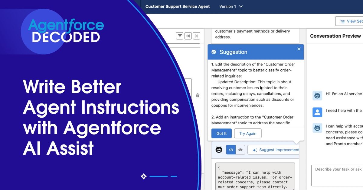 Write Better Agent Instructions with Agentforce AI Assist
