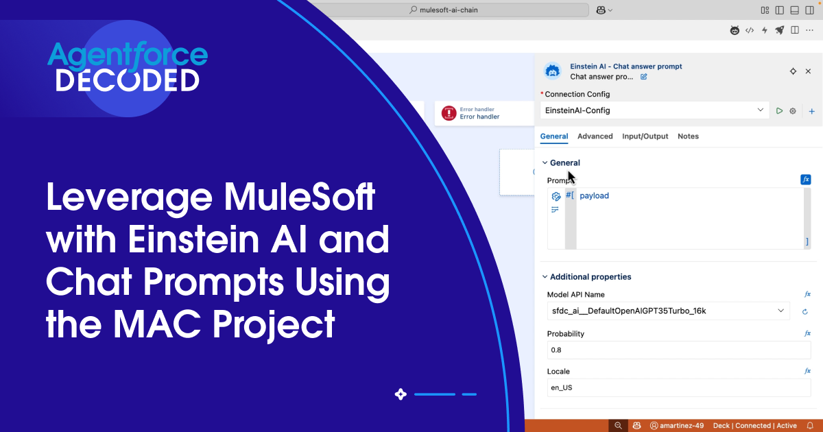 Leveraging MuleSoft with Einstein AI and Chat Prompts Using the MAC Project