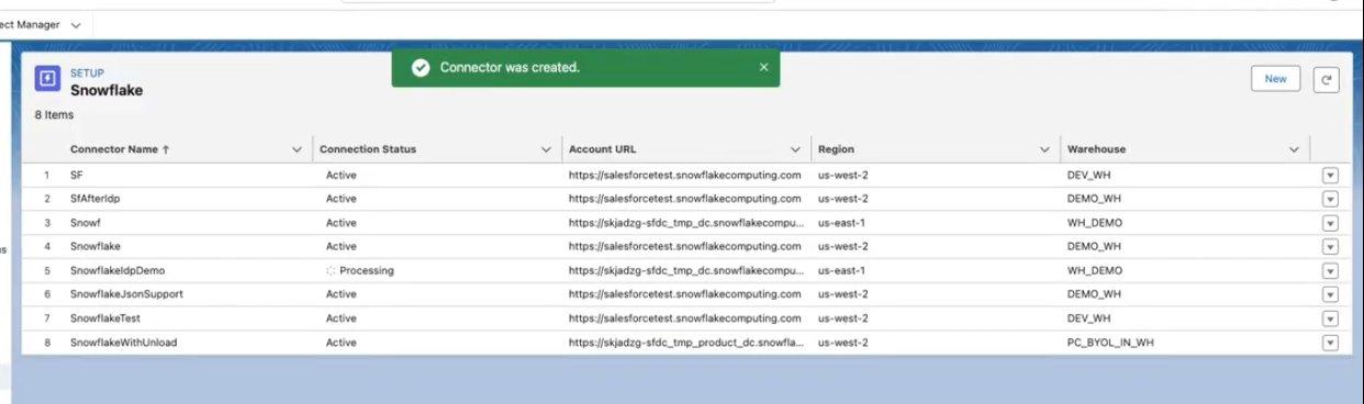 Connection is successfully created