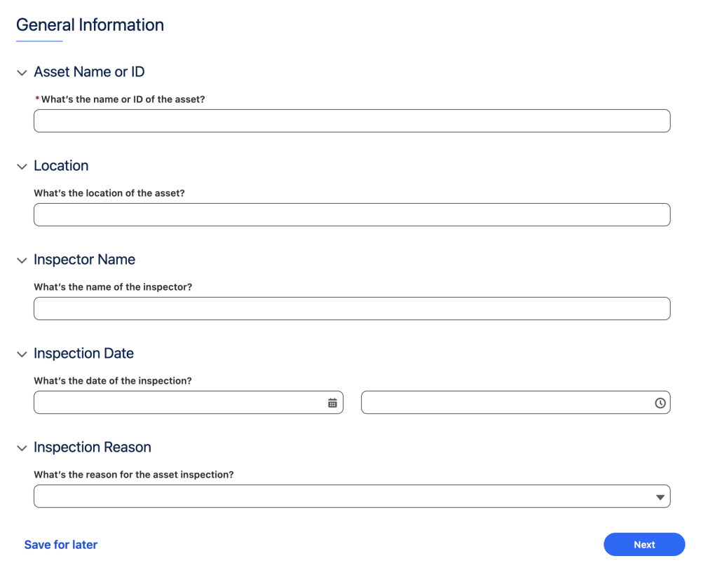 Omniscript form preview featuring a Save for later button.