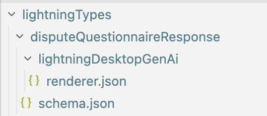 Screenshot of the displayQuestionnaireResponse Lightning type configuration
