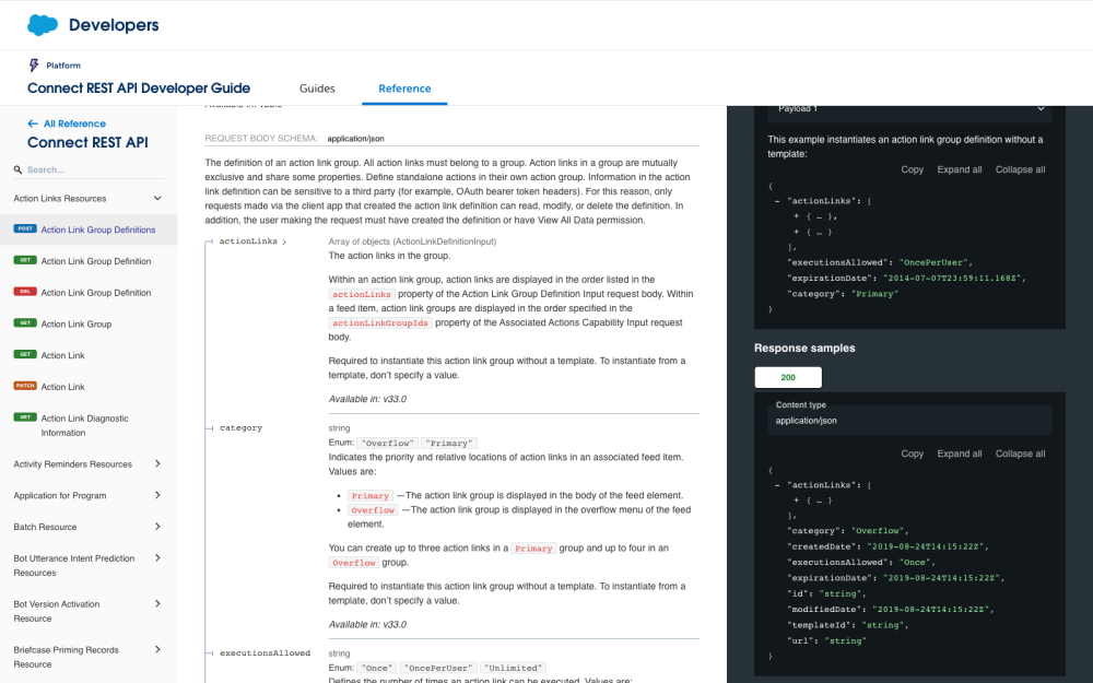 Screenshot of the new reference with three columns