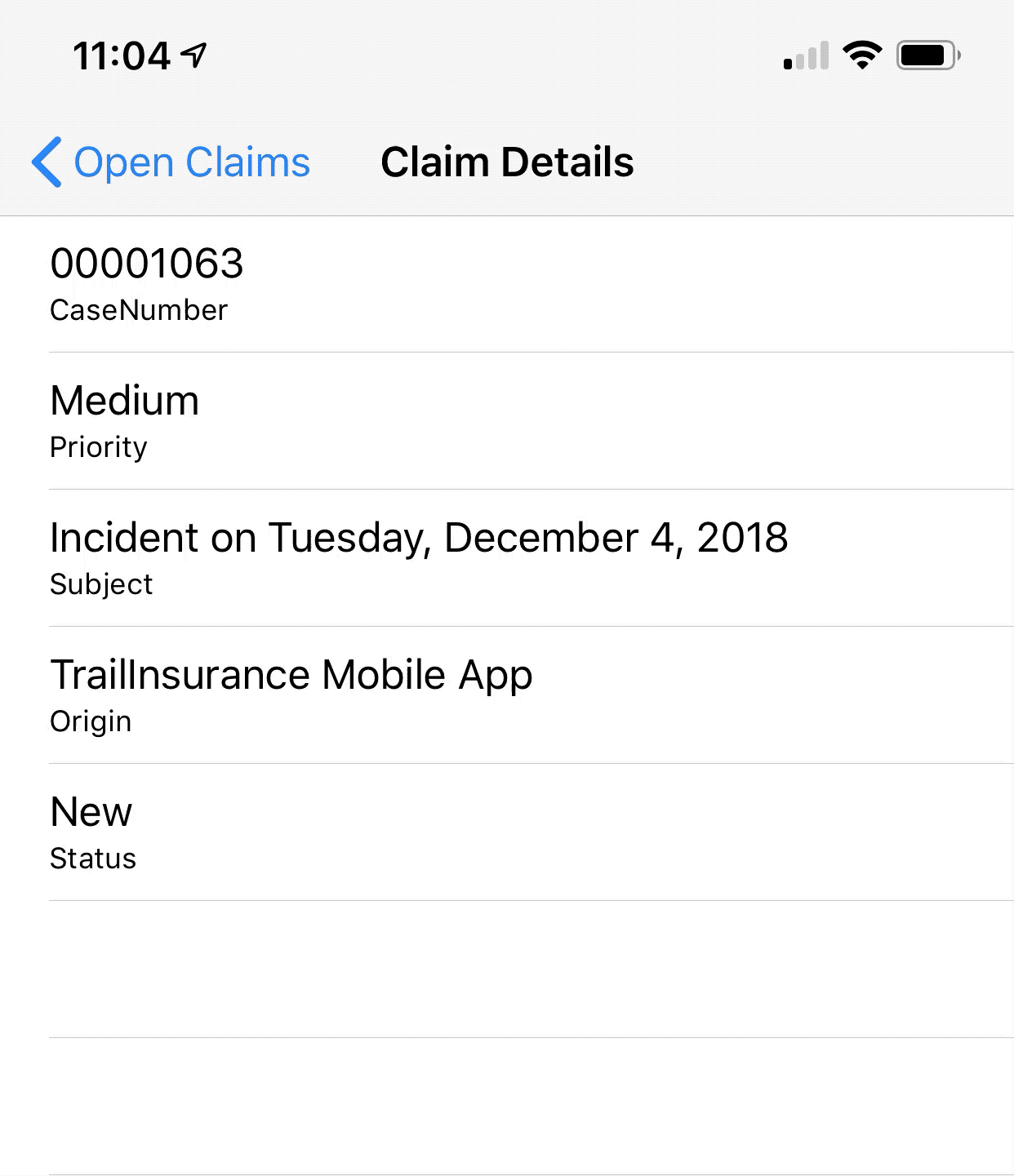 Animated Image showing a claim's details before and after adding fields to the Compact Layout