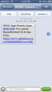 salesforce send sms