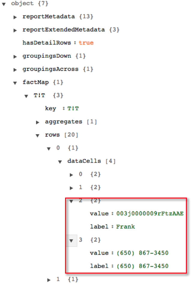 Field Values JSON